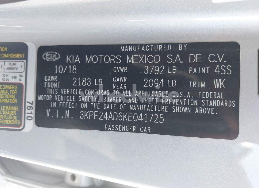 Photo 9 of 2019 Kia Forte LXS (VIN 3KPF24AD6KE041725)