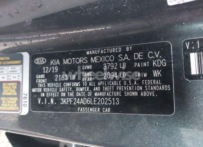 Photo 9 of 2020 Kia Forte LXS (VIN 3KPF24AD6LE202513)