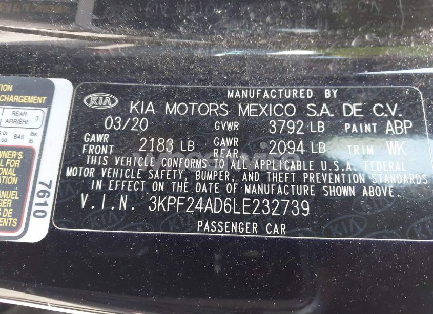 Photo 9 of 2020 Kia Forte LXS (VIN 3KPF24AD6LE232739)