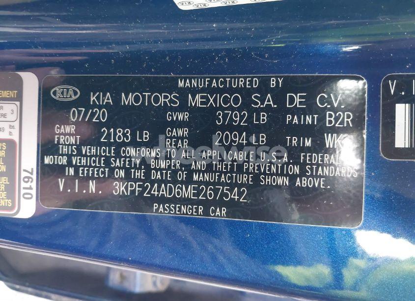 Photo 9 of 2021 Kia Forte LXS (VIN 3KPF24AD6ME267542)