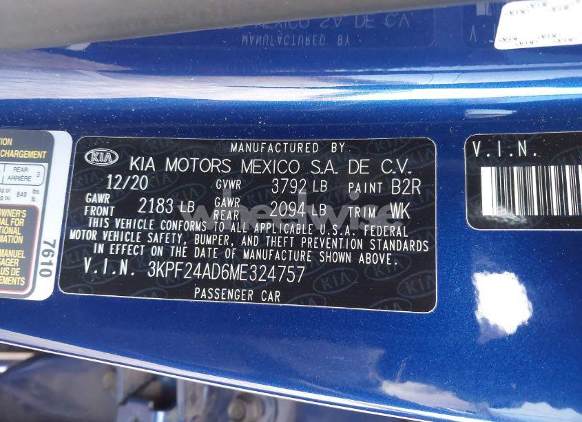 Photo 9 of 2021 Kia Forte LXS (VIN 3KPF24AD6ME324757)