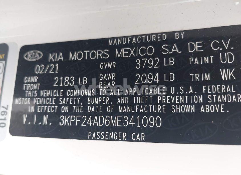 Photo 9 of 2021 Kia Forte LXS (VIN 3KPF24AD6ME341090)