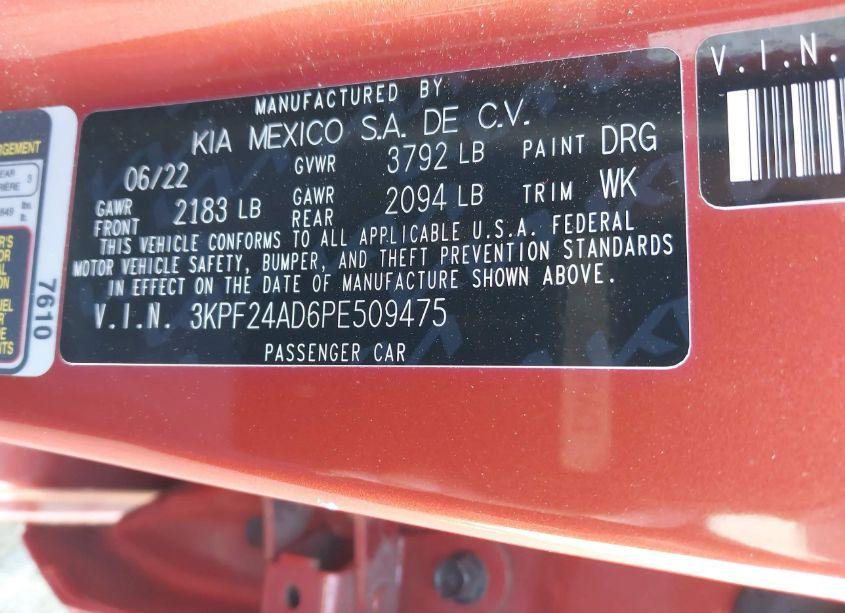 Photo 9 of 2023 Kia Forte LXS (VIN 3KPF24AD6PE509475)