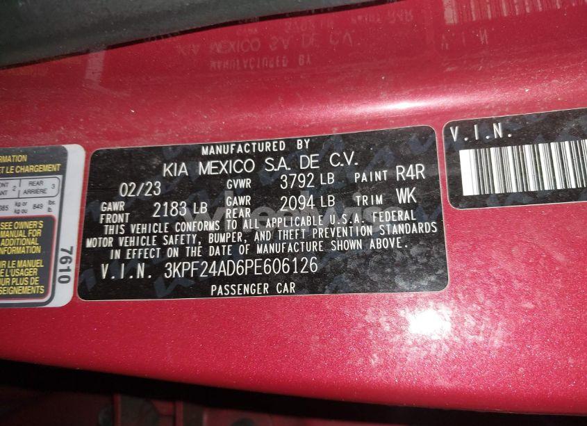 Photo 9 of 2023 Kia Forte LXS (VIN 3KPF24AD6PE606126)