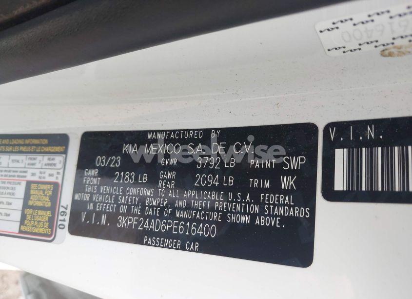 Photo 9 of 2023 Kia Forte LXS (VIN 3KPF24AD6PE616400)