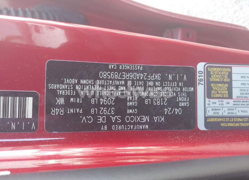 Photo 9 of 2024 Kia Forte LXS (VIN 3KPF24AD6RE789580)