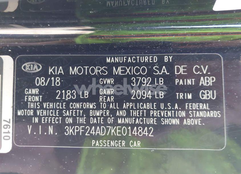 Photo 9 of 2019 Kia Forte LXS (VIN 3KPF24AD7KE014842)