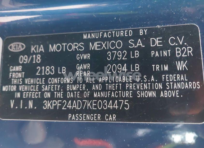 Photo 9 of 2019 Kia Forte LXS (VIN 3KPF24AD7KE034475)