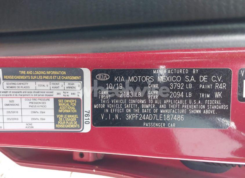 Photo 9 of 2020 Kia Forte LXS (VIN 3KPF24AD7LE187486)