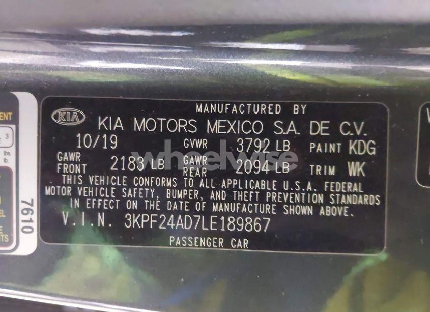 Photo 9 of 2020 Kia Forte LXS (VIN 3KPF24AD7LE189867)