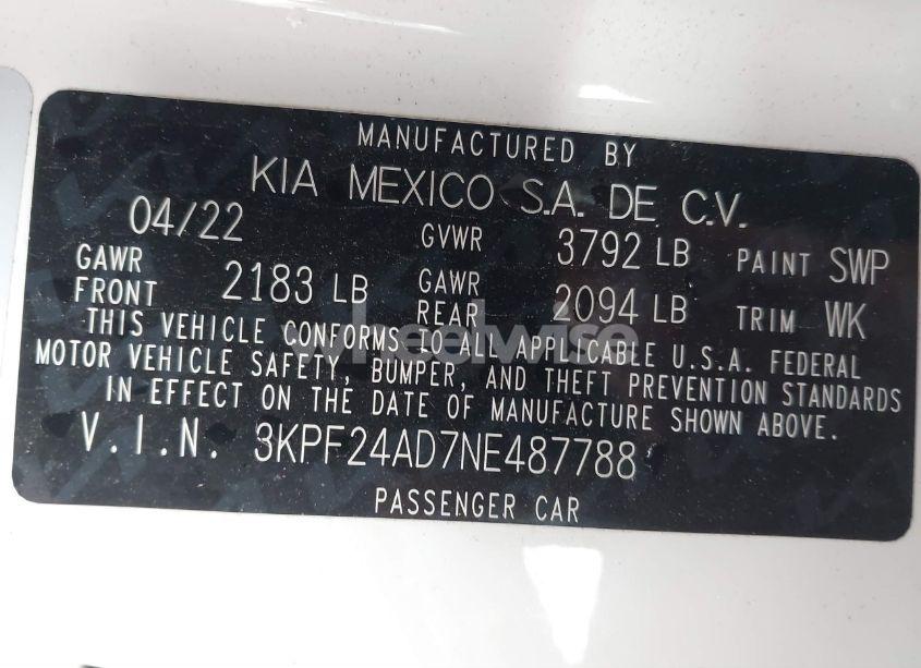 Photo 9 of 2022 Kia Forte LXS (VIN 3KPF24AD7NE487788)
