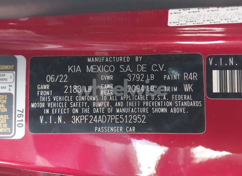 Photo 9 of 2023 Kia Forte LXS (VIN 3KPF24AD7PE512952)