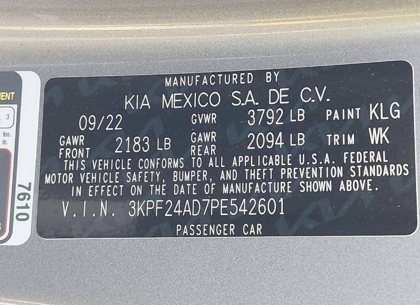 Photo 9 of 2023 Kia Forte LXS (VIN 3KPF24AD7PE542601)