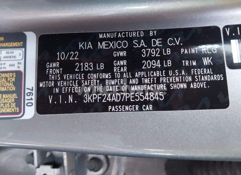 Photo 9 of 2023 Kia Forte LXS (VIN 3KPF24AD7PE554845)