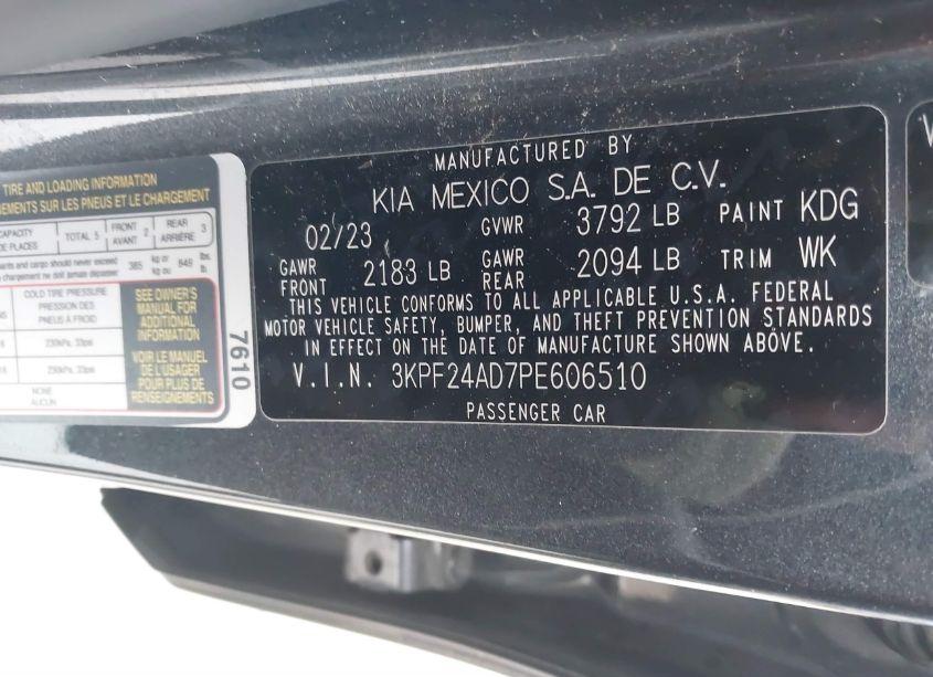 Photo 9 of 2023 Kia Forte LXS (VIN 3KPF24AD7PE606510)