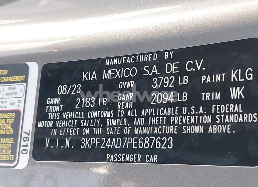Photo 9 of 2023 Kia Forte LXS (VIN 3KPF24AD7PE687623)