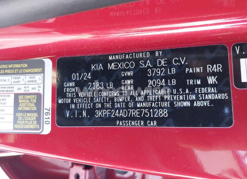 Photo 9 of 2024 Kia Forte LXS (VIN 3KPF24AD7RE751288)