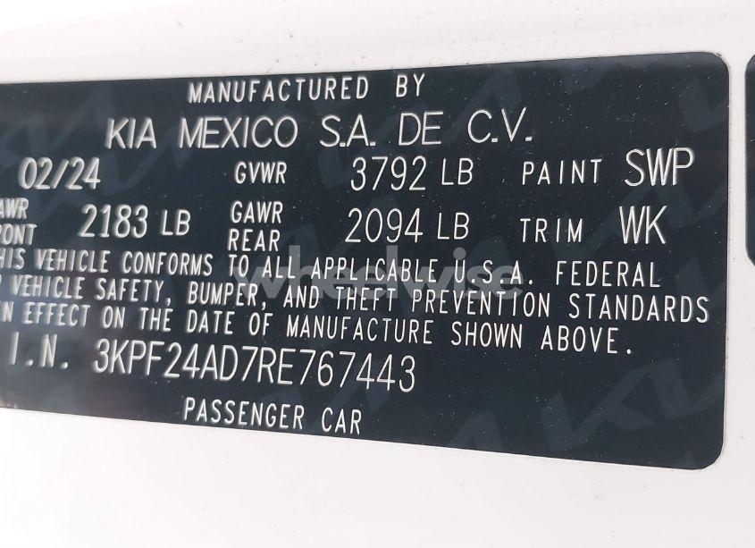 Photo 9 of 2024 Kia Forte LXS (VIN 3KPF24AD7RE767443)