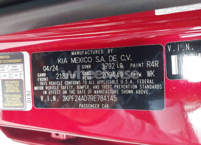 Photo 9 of 2024 Kia Forte LXS (VIN 3KPF24AD7RE784145)