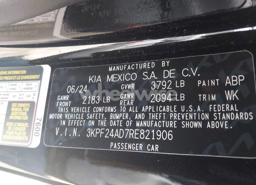 Photo 9 of 2024 Kia Forte LX (VIN 3KPF24AD7RE821906)