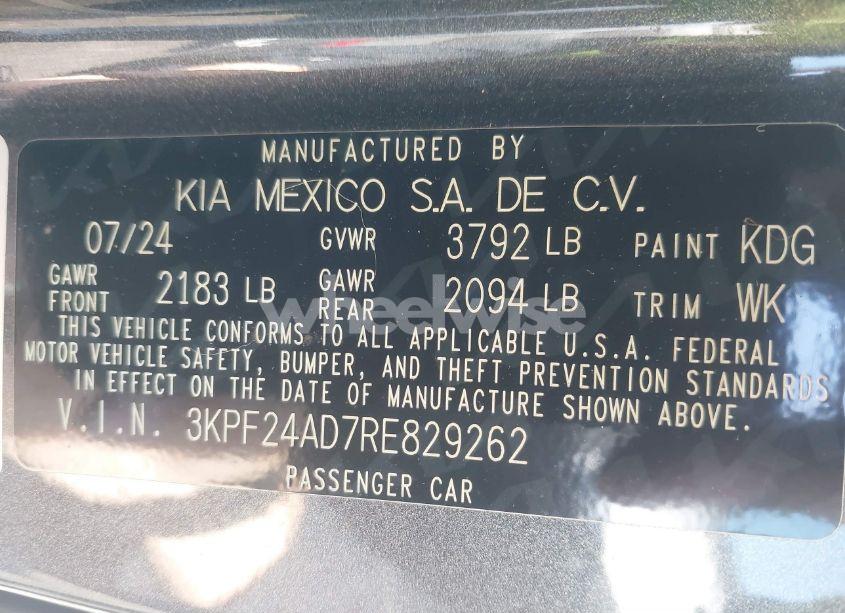 Photo 9 of 2024 Kia Forte LXS (VIN 3KPF24AD7RE829262)