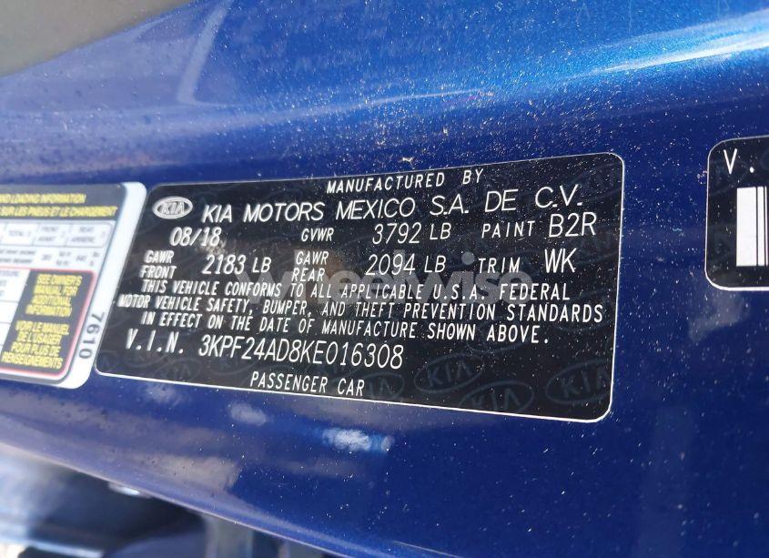 Photo 9 of 2019 Kia Forte LXS (VIN 3KPF24AD8KE016308)