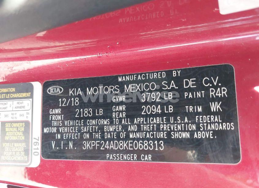 Photo 9 of 2019 Kia Forte LXS (VIN 3KPF24AD8KE068313)