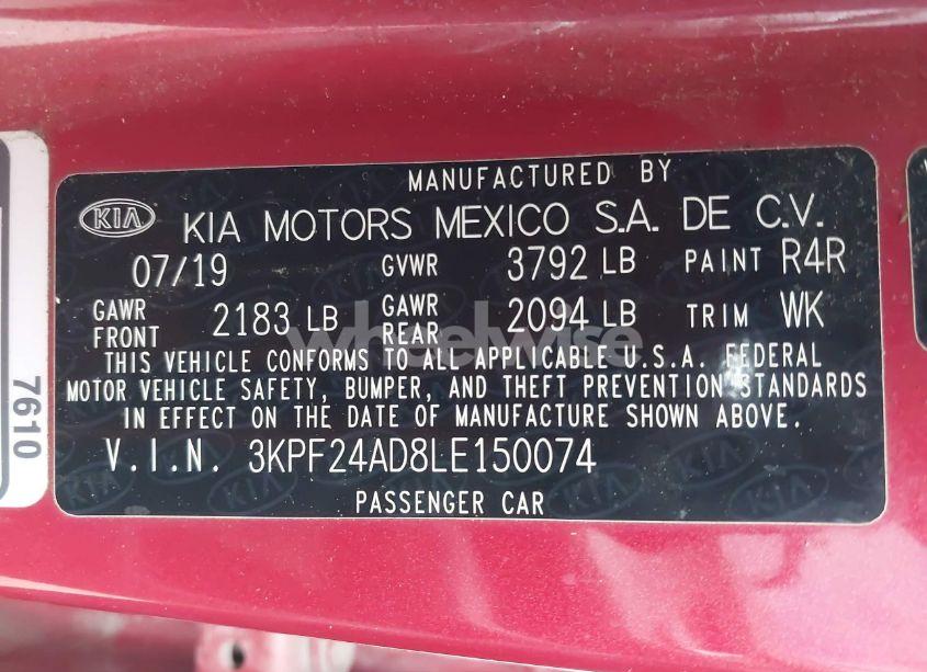 Photo 9 of 2020 Kia Forte LXS (VIN 3KPF24AD8LE150074)
