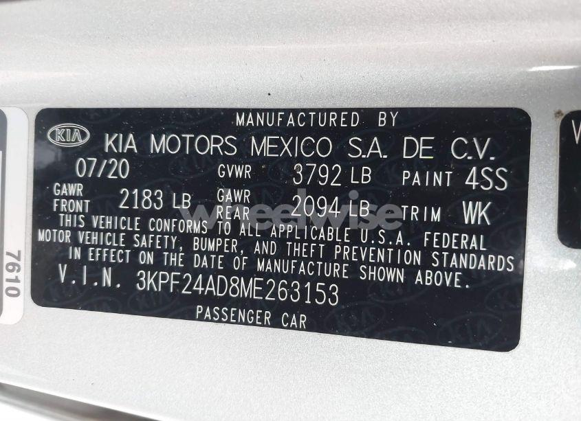 Photo 9 of 2021 Kia Forte LXS (VIN 3KPF24AD8ME263153)