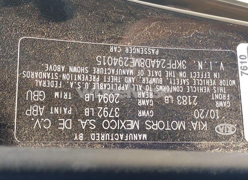 Photo 9 of 2021 Kia Forte LXS (VIN 3KPF24AD8ME294015)