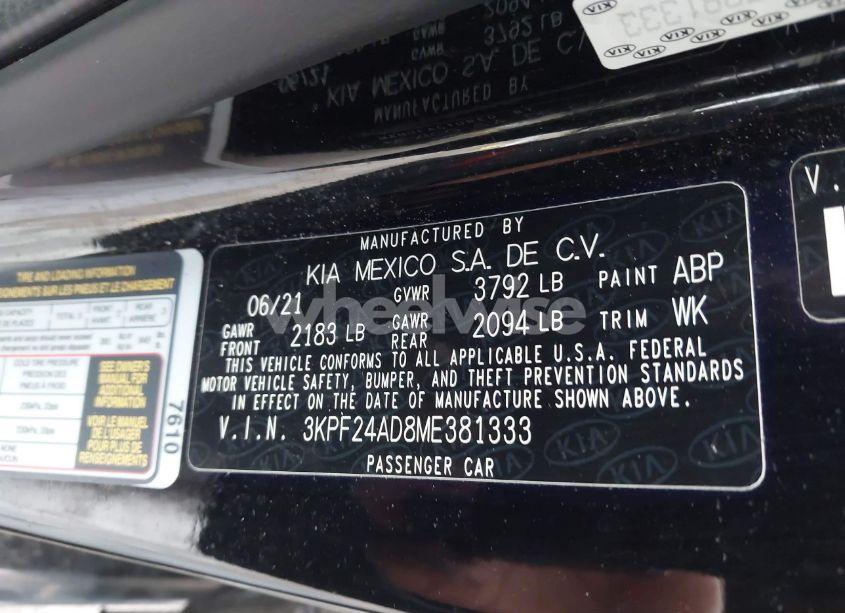 Photo 9 of 2021 Kia Forte LXS (VIN 3KPF24AD8ME381333)