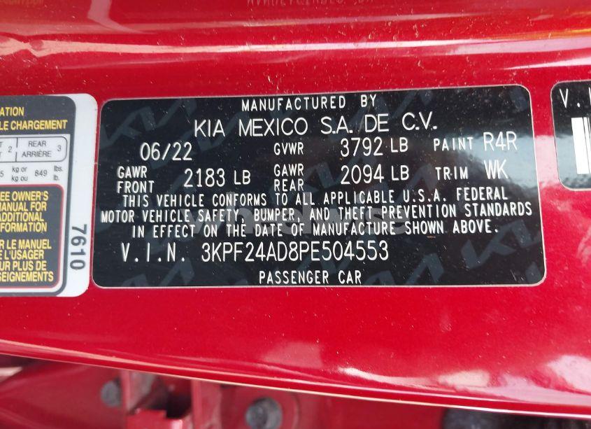 Photo 9 of 2023 Kia Forte LXS (VIN 3KPF24AD8PE504553)