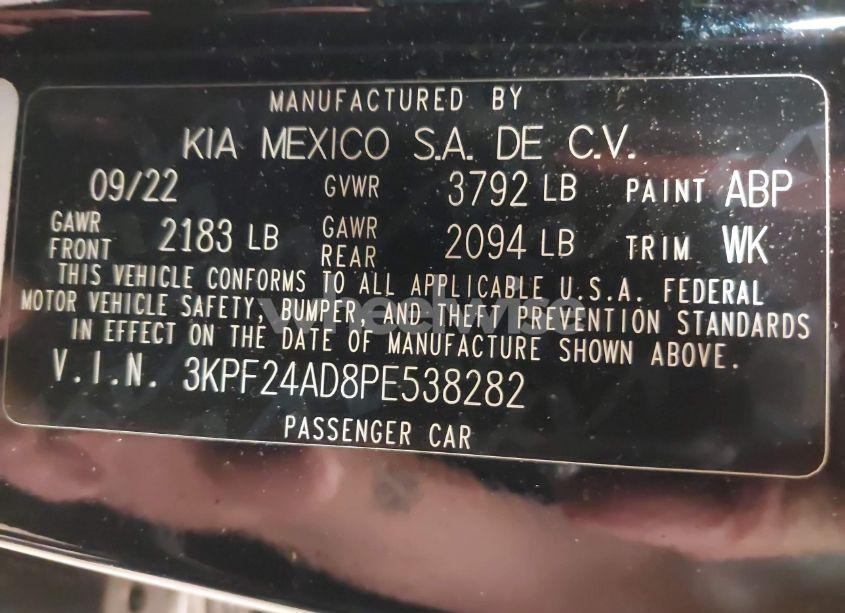 Photo 9 of 2023 Kia Forte LXS (VIN 3KPF24AD8PE538282)