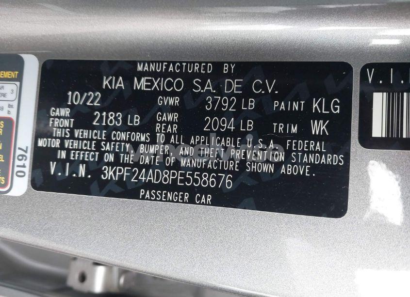 Photo 9 of 2023 Kia Forte LXS (VIN 3KPF24AD8PE558676)