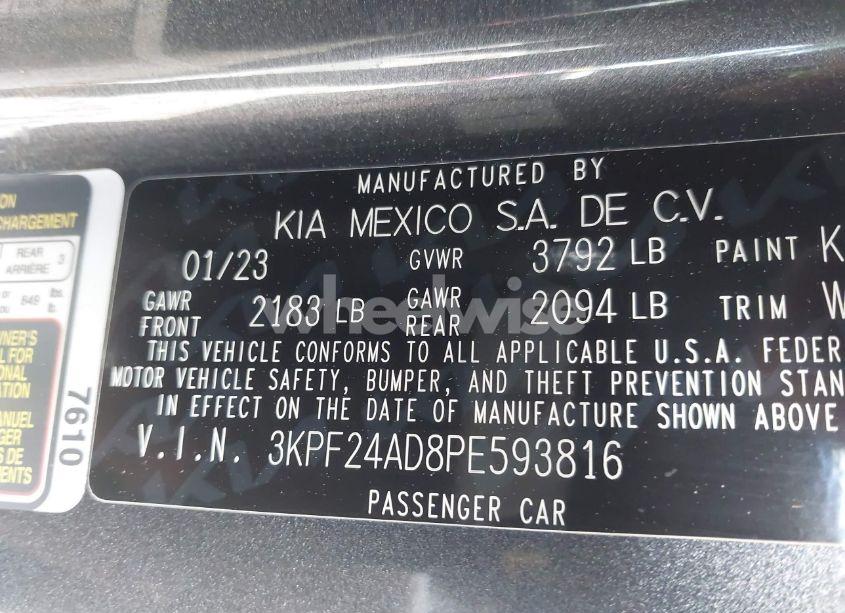 Photo 9 of 2023 Kia Forte LXS (VIN 3KPF24AD8PE593816)