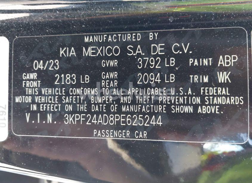 Photo 9 of 2023 Kia Forte LXS (VIN 3KPF24AD8PE625244)