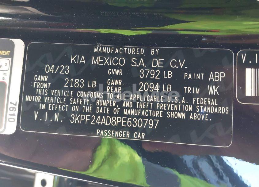 Photo 9 of 2023 Kia Forte LXS (VIN 3KPF24AD8PE630797)