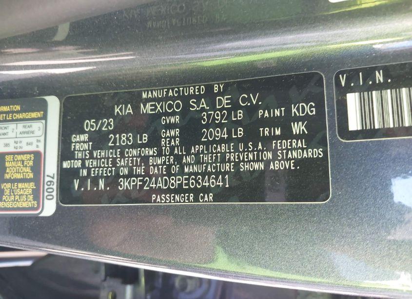 Photo 9 of 2023 Kia Forte LX (VIN 3KPF24AD8PE634641)