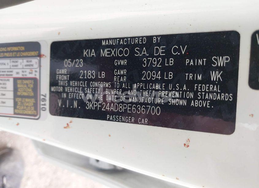Photo 9 of 2023 Kia Forte LXS (VIN 3KPF24AD8PE636700)