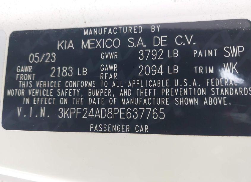 Photo 9 of 2023 Kia Forte LXS (VIN 3KPF24AD8PE637765)