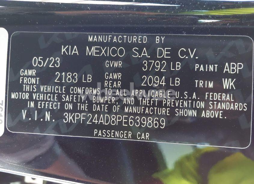 Photo 9 of 2023 Kia Forte LXS (VIN 3KPF24AD8PE639869)