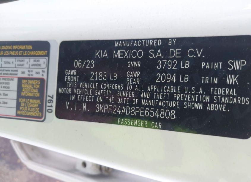 Photo 9 of 2023 Kia Forte LXS (VIN 3KPF24AD8PE654808)