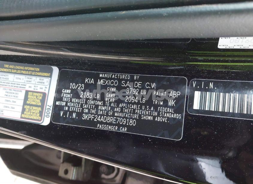 Photo 9 of 2024 Kia Forte LX (VIN 3KPF24AD8RE709180)