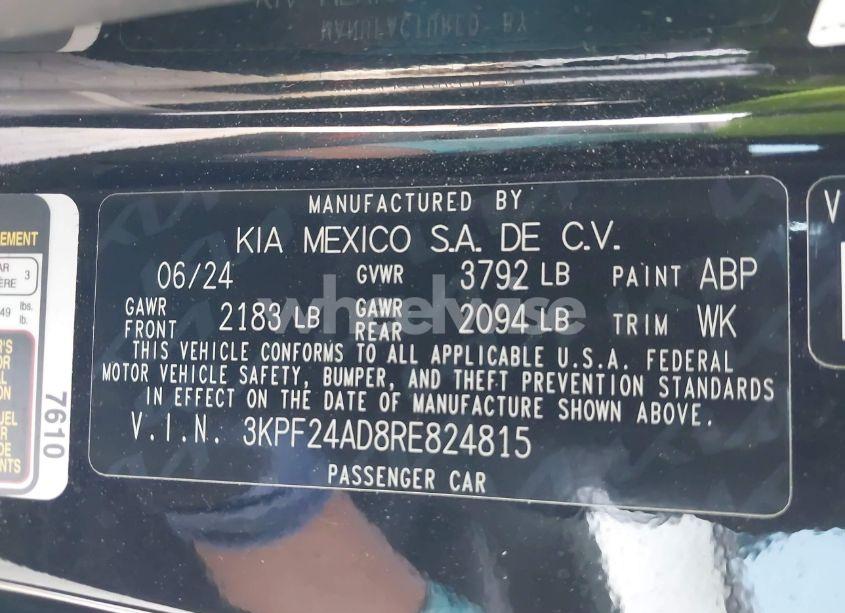 Photo 9 of 2024 Kia Forte LXS (VIN 3KPF24AD8RE824815)