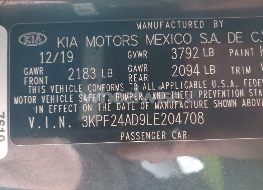 Photo 9 of 2020 Kia Forte LXS (VIN 3KPF24AD9LE204708)