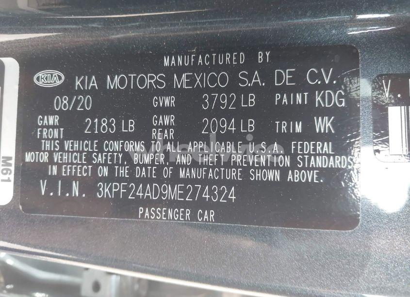 Photo 9 of 2021 Kia Forte LXS (VIN 3KPF24AD9ME274324)