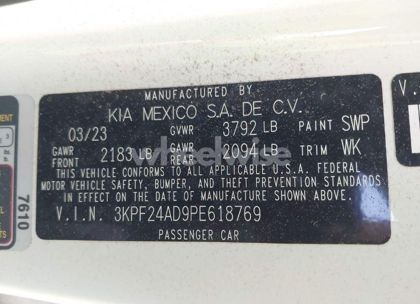 Photo 9 of 2023 Kia Forte LXS (VIN 3KPF24AD9PE618769)