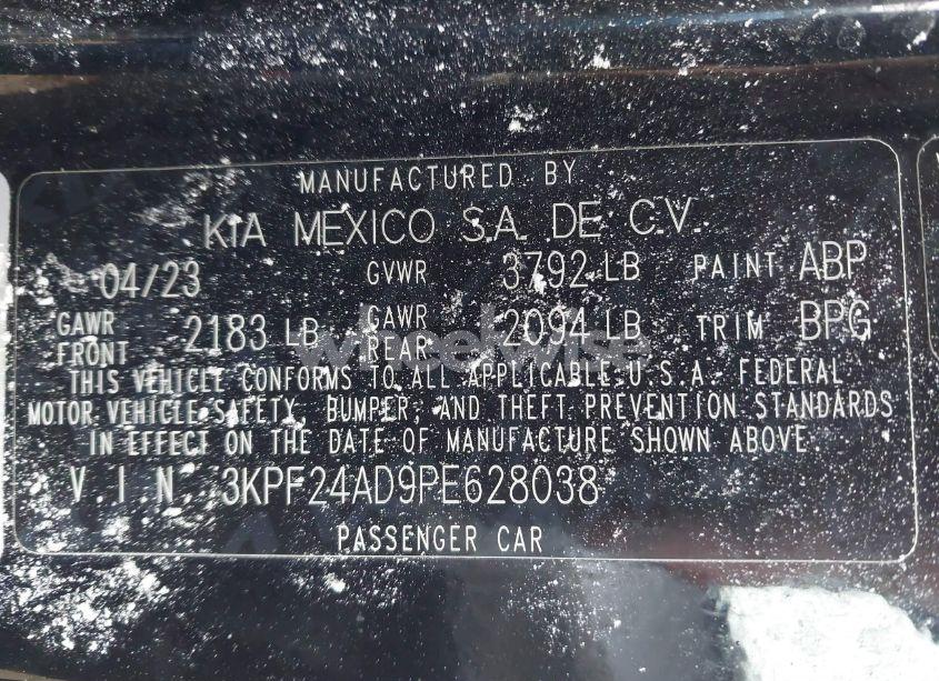 Photo 9 of 2023 Kia Forte LXS (VIN 3KPF24AD9PE628038)