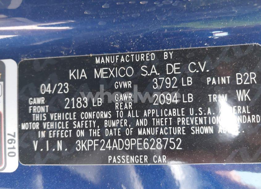 Photo 9 of 2023 Kia Forte LXS (VIN 3KPF24AD9PE628752)