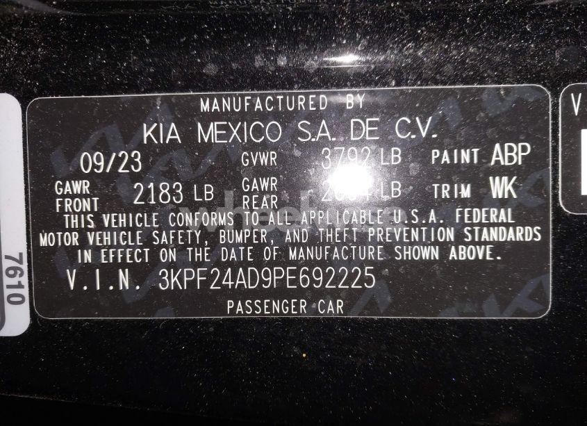 Photo 9 of 2023 Kia Forte LXS (VIN 3KPF24AD9PE692225)